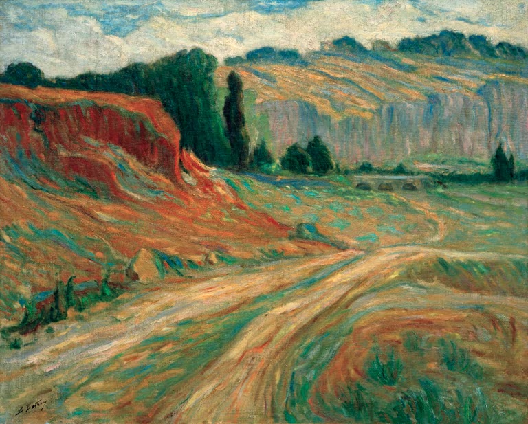 Kunstdruck „Landschaft“ von Léon Detroy mit naturnaher Landschaftsdarstellung