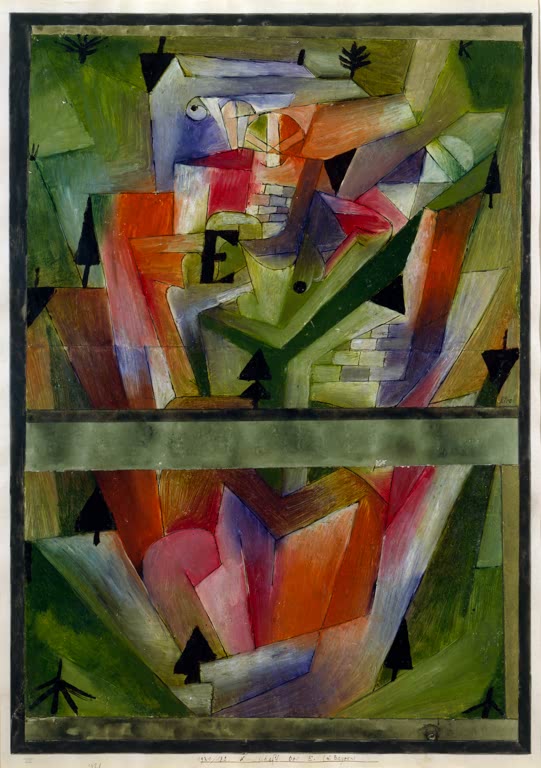 Kunstdruck „Landschaft bei E. (in Bayern)“ von Paul Klee, handgefertigt in Deutschland