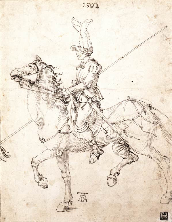 Kunstdruck „Lanzenreiter“ von Albrecht Dürer