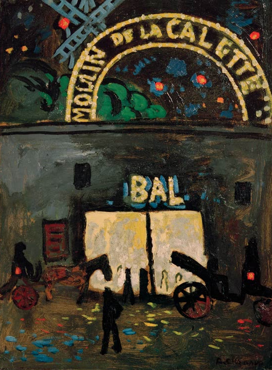 Kunstdruck „Le Moulin de la Galette“ von Auguste Chabaud mit lebhafter Pariser Tanz- und Ausflugsszene