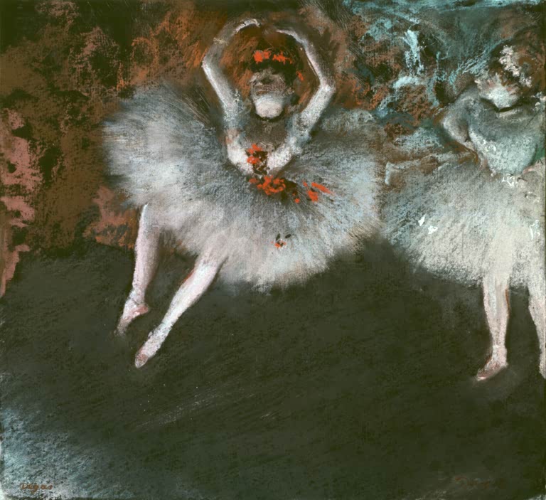 Kunstdruck von „Le pas battu“ von Edgar Degas, handgefertigt in Deutschland als Leinwand oder Poster erhältlich