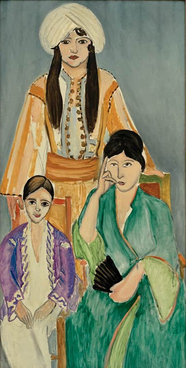 Kunstdruck des Gemäldes Les trois soeurs von Henri Matisse, handgefertigt in Deutschland als Poster oder Leinwand erhältlich