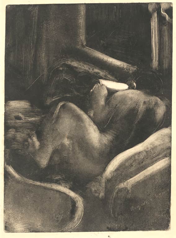 Kunstdruck des Gemäldes „Lesende Frau“ von Edgar Degas, detailgetreu als Kunstdruck umgesetzt und in Deutschland von Hand gefertigt.