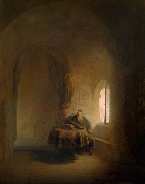 Kunstdruck Lesender Philosoph von Rembrandt van Rijn