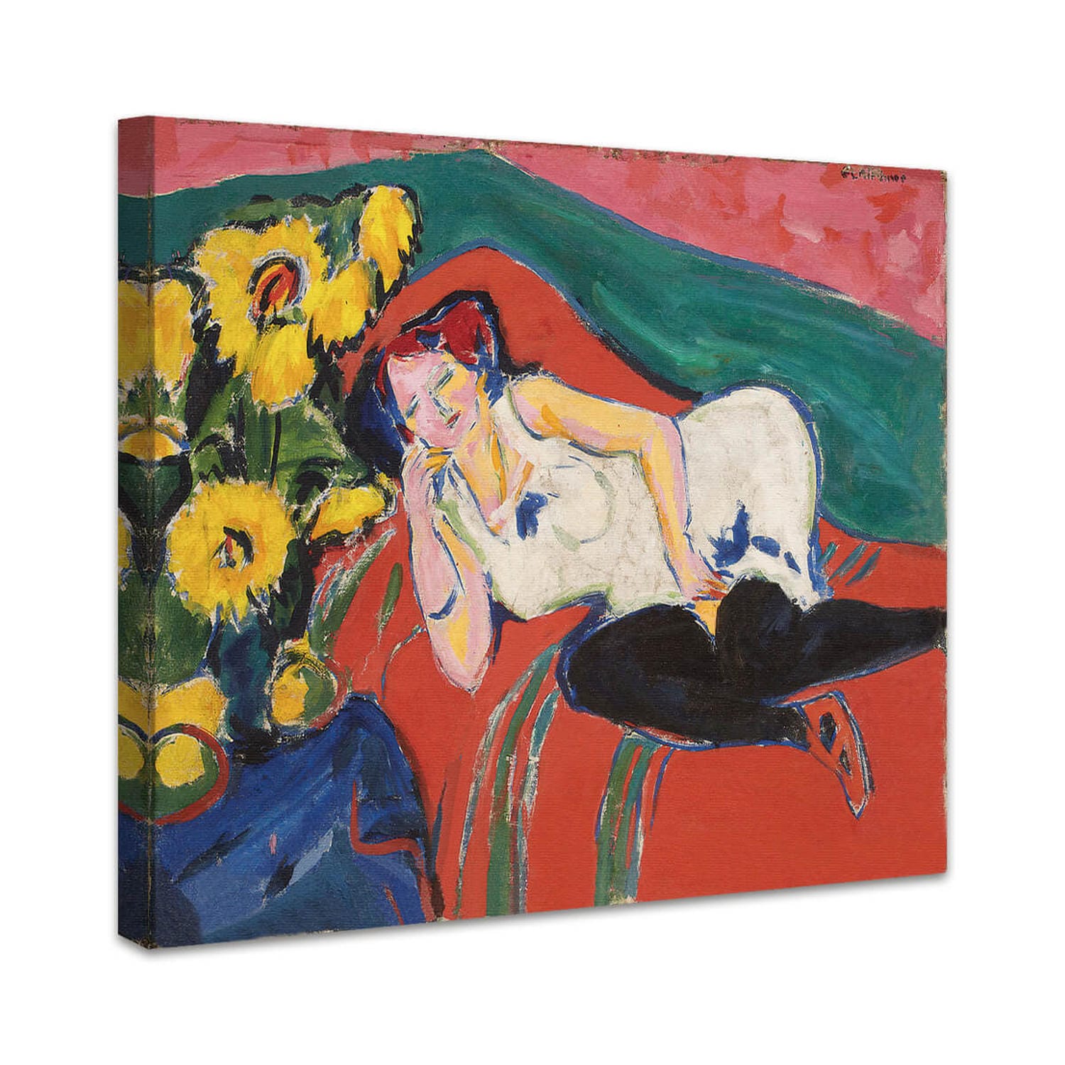 Liegende Frau in weißem Hemd | Ernst Ludwig Kirchner