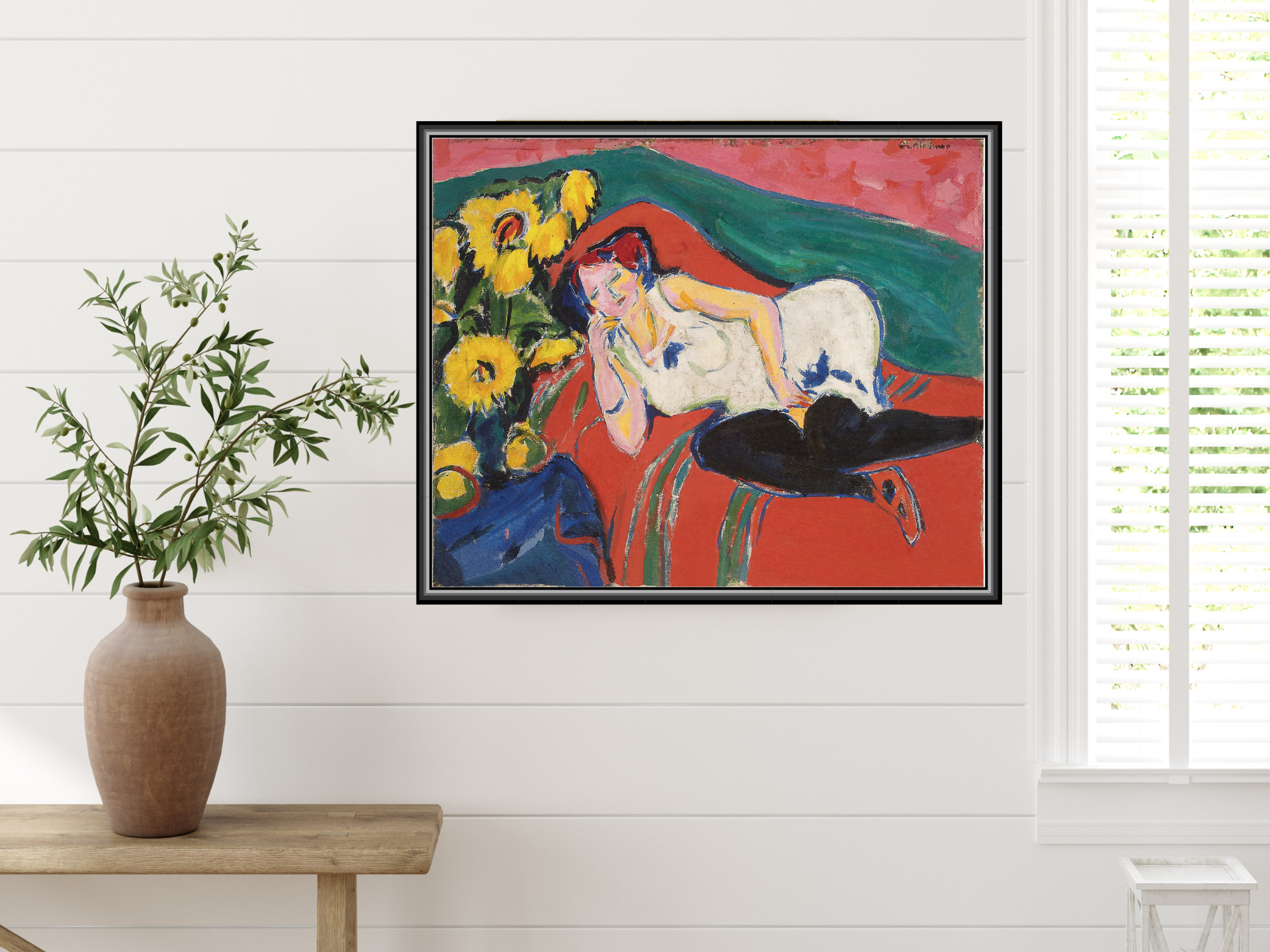 Liegende Frau in weißem Hemd | Ernst Ludwig Kirchner