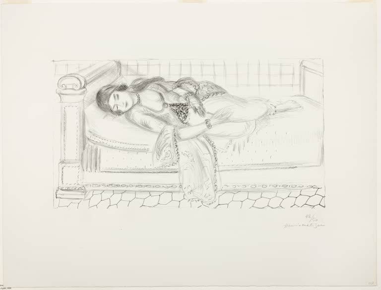 Kunstdruck „Liegende Figur“ von Henri Matisse, handgefertigt in Deutschland