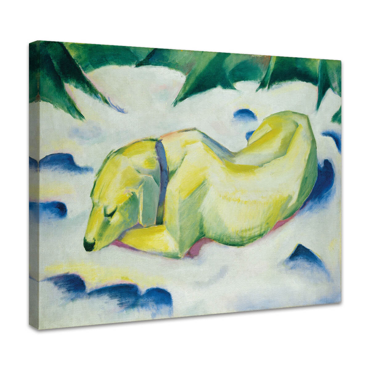 Liegender Hund im Schnee | Franz Marc