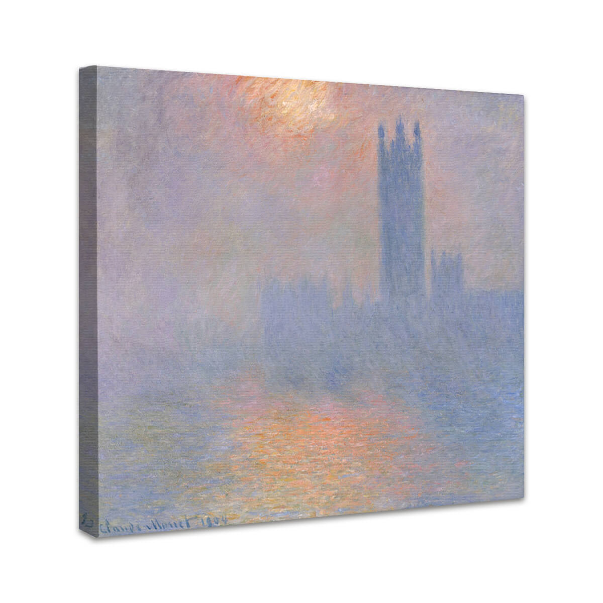 London, das Parlament, Sonnenloch im Nebel | Claude Monet