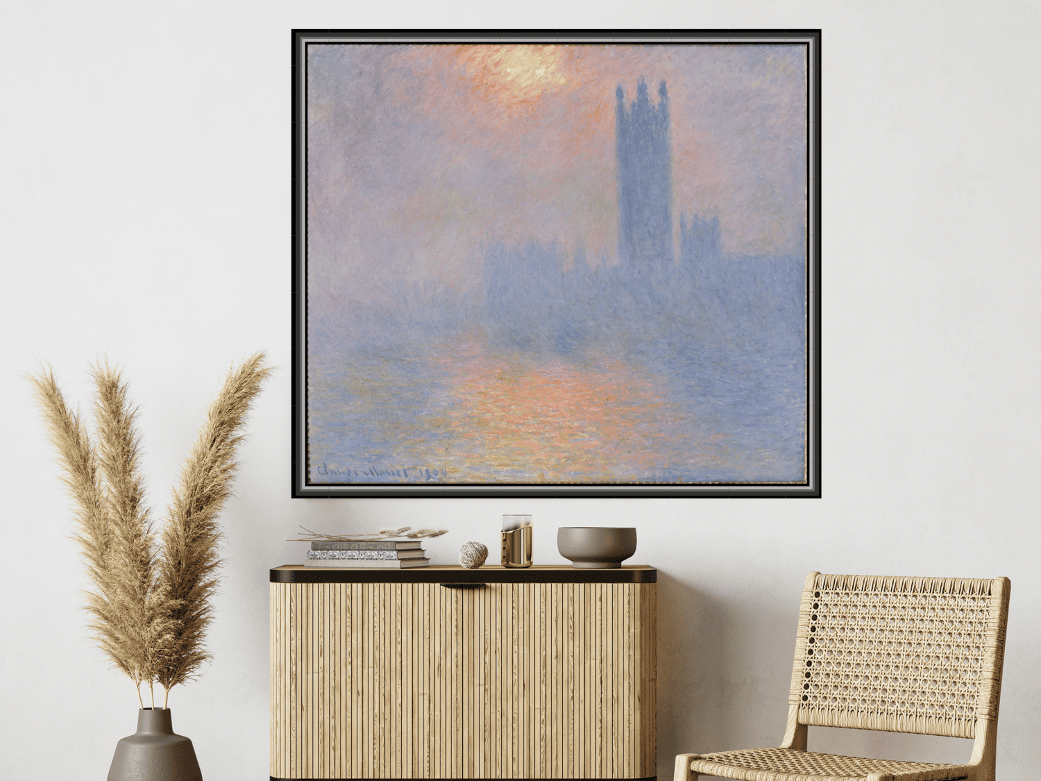 London, das Parlament, Sonnenloch im Nebel | Claude Monet