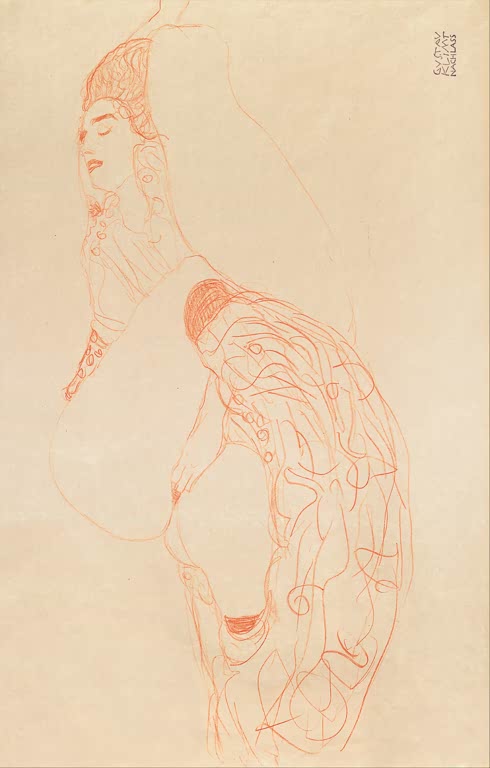 Kunstdruck des Gemäldes „Mäda Primavesi“ von Gustav Klimt – hochwertige Reproduktion des berühmten Jugendstil-Kinderporträts.