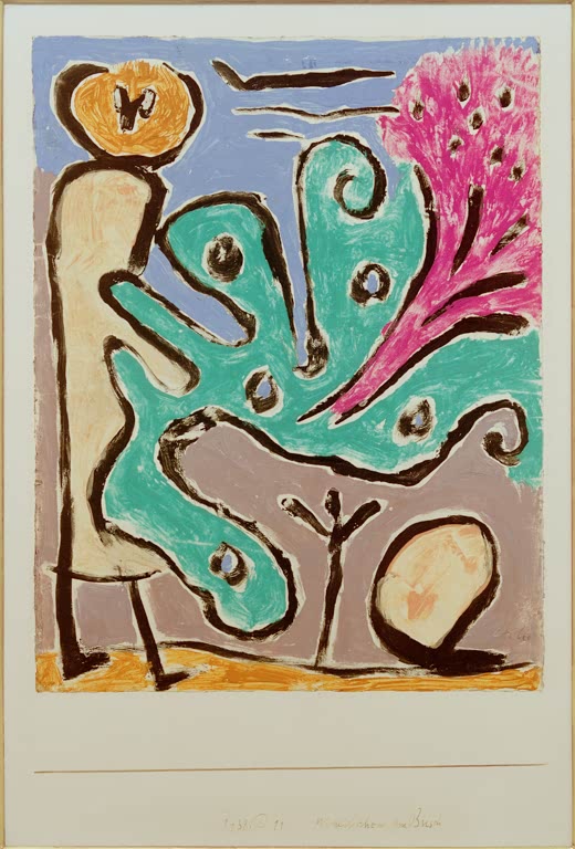 Kunstdruck „Mädchen am Busch“ von Paul Klee, handgefertigt in Deutschland
