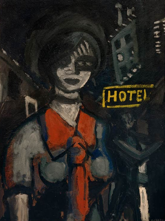 Kunstdruck „Mädchen mit roter Krawatte“ von Auguste Chabaud mit ausdrucksstarkem Mädchenporträt