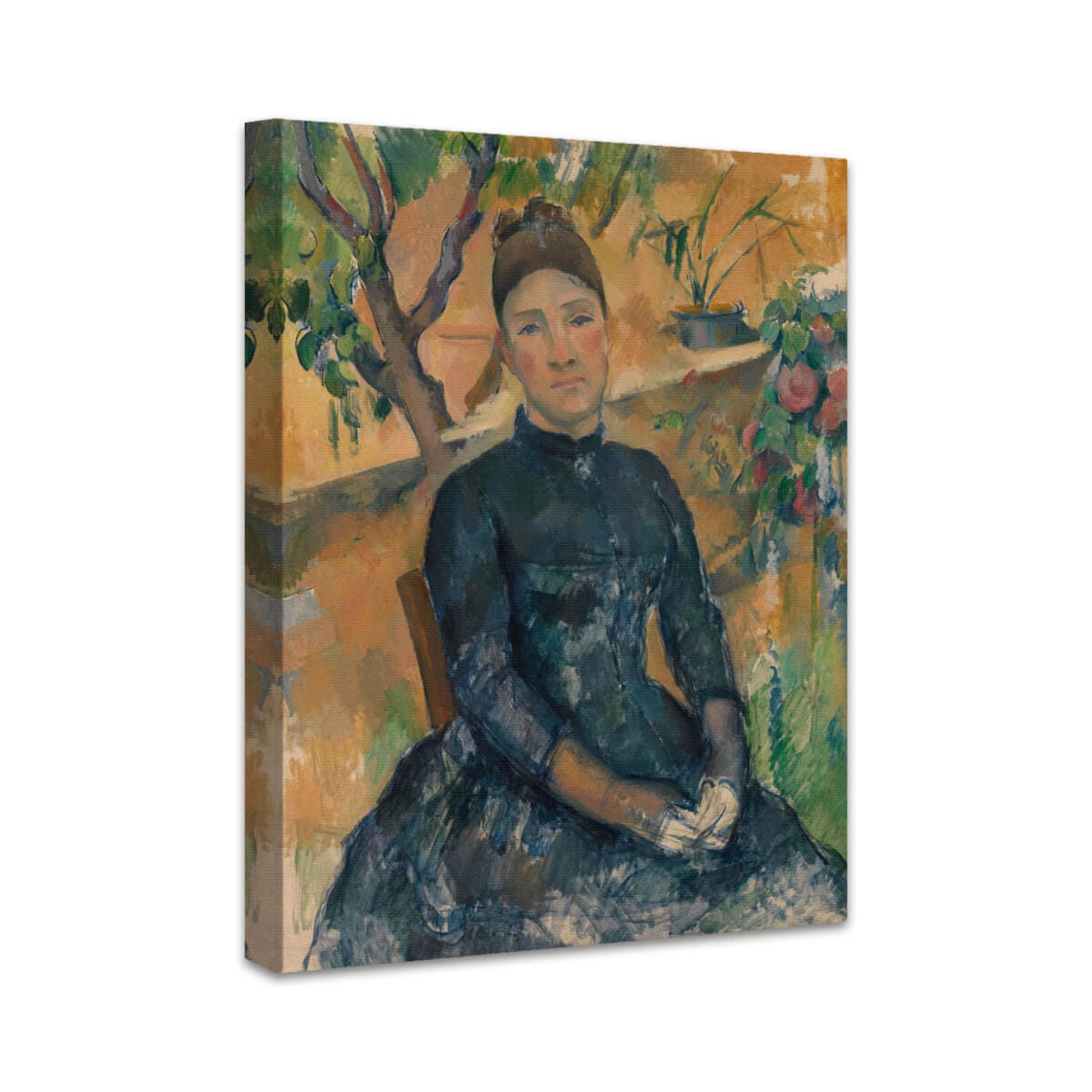 Madame Cézanne, Hortense Fiquet 1850-1922, im Wintergarten | Paul Cézanne