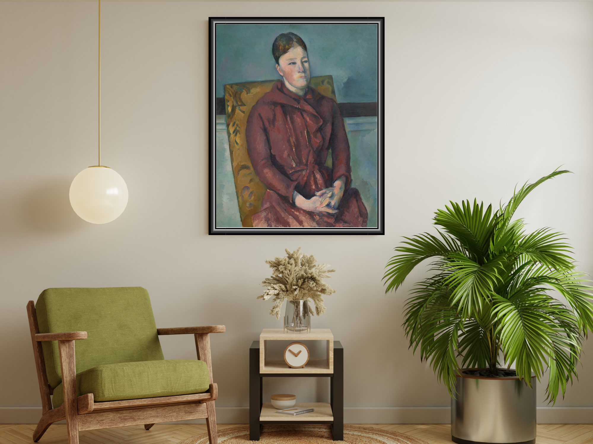 Madame Cézanne in einem gelben Stuhl | Paul Cézanne