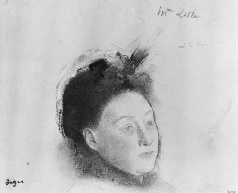 Edgar Degas Kunstdruck des bekannten Porträts Madame Lisle.