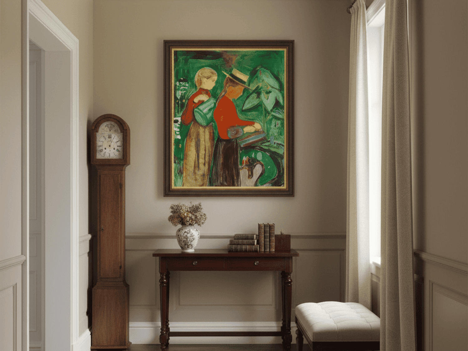 Mädchen beim Blumengießen | Edvard Munch