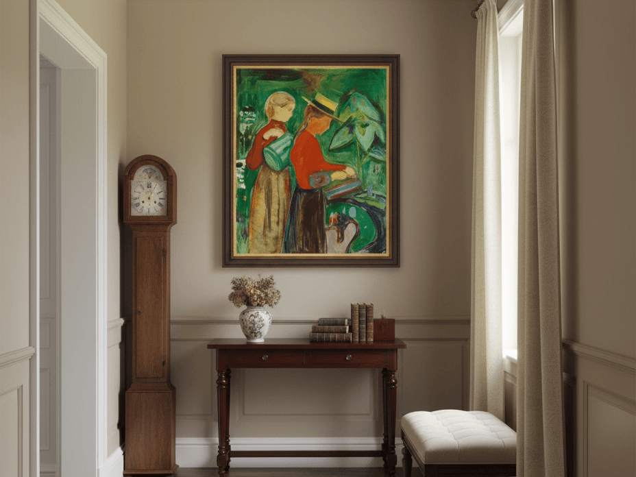 Mädchen beim Blumengießen | Edvard Munch