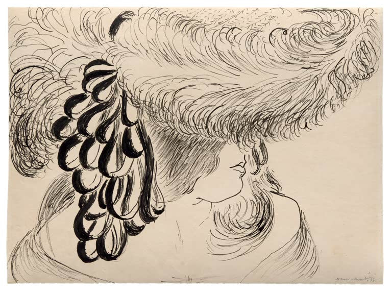 Kunstdruck „Mädchen mit Federhut (Mlle Antoinette)“ von Henri Matisse, handgefertigt in Deutschland
