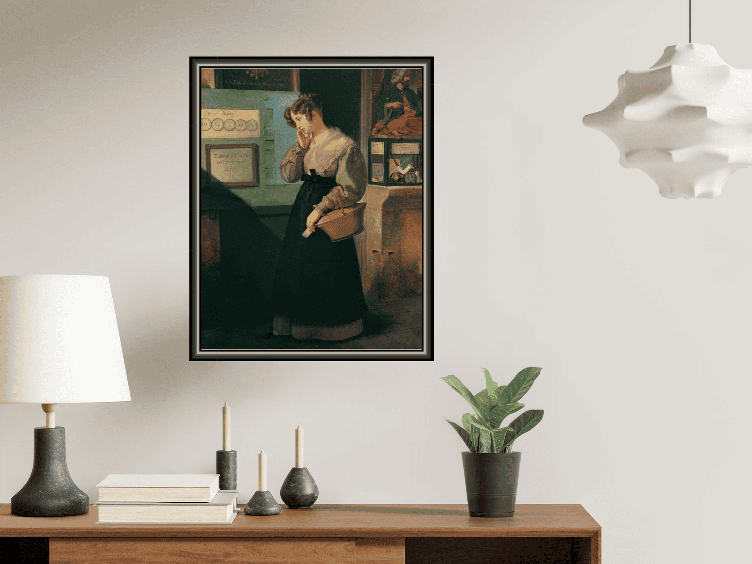 Mädchen vor dem Lotteriegewölbe | Peter Fendi