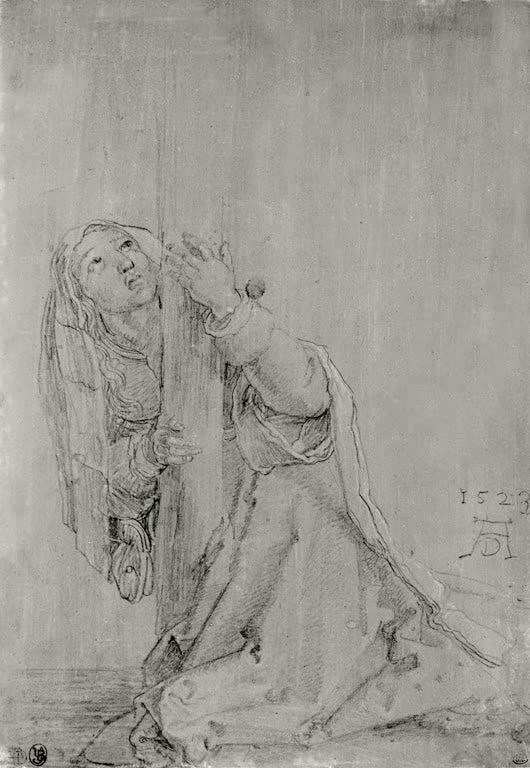Kunstdruck des Gemäldes „Magdalena“ von Albrecht Dürer in hochwertiger Druckqualität. Erhältlich als Poster oder auf Leinwand, optional auch gerahmt.