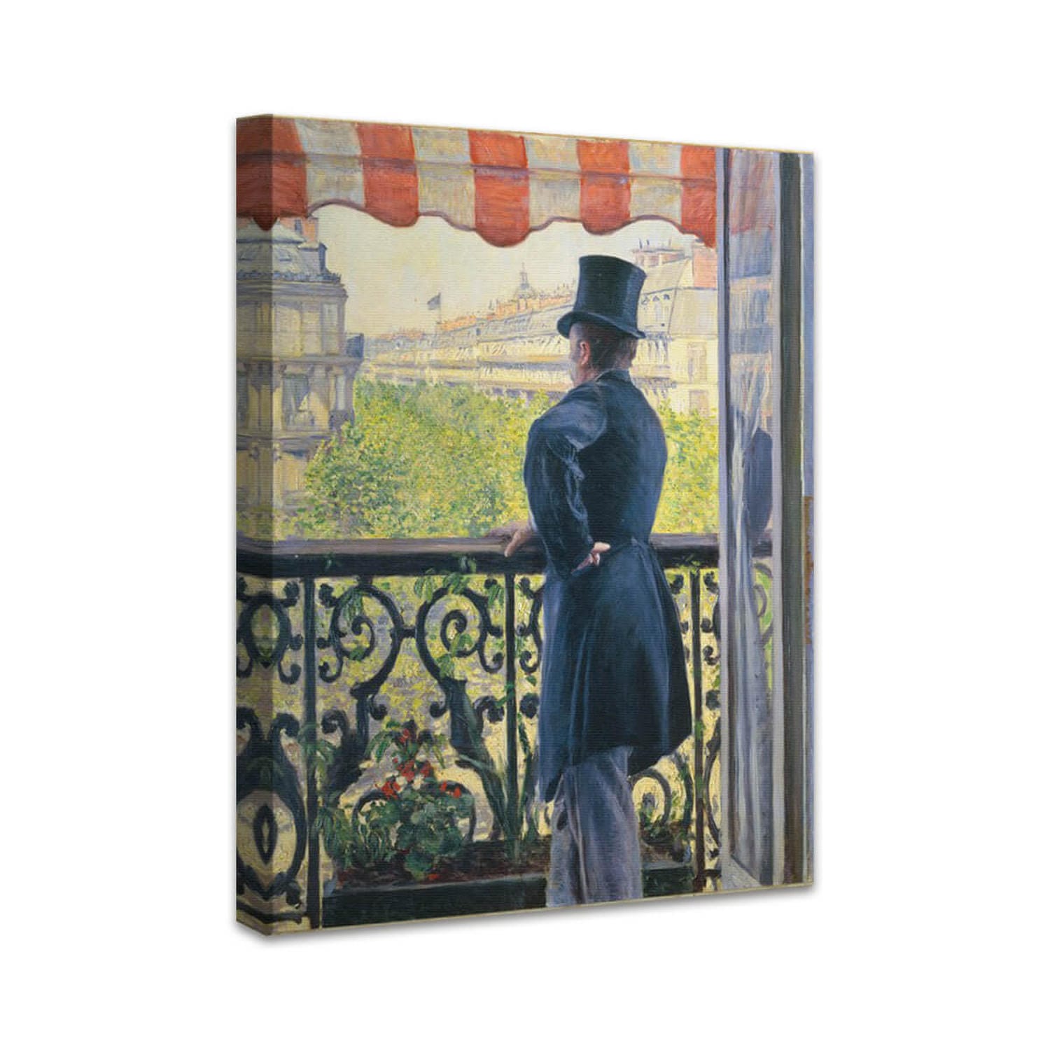 Mann auf einem Balkon | Gustave Caillebotte