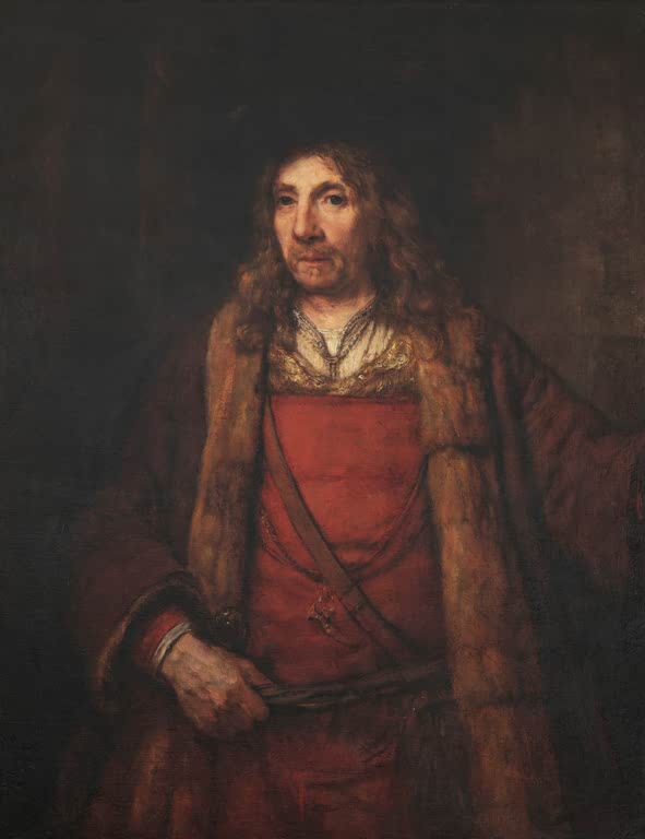 Kunstdruck „Mann im Pelzmantel“ von Rembrandt van Rijn

