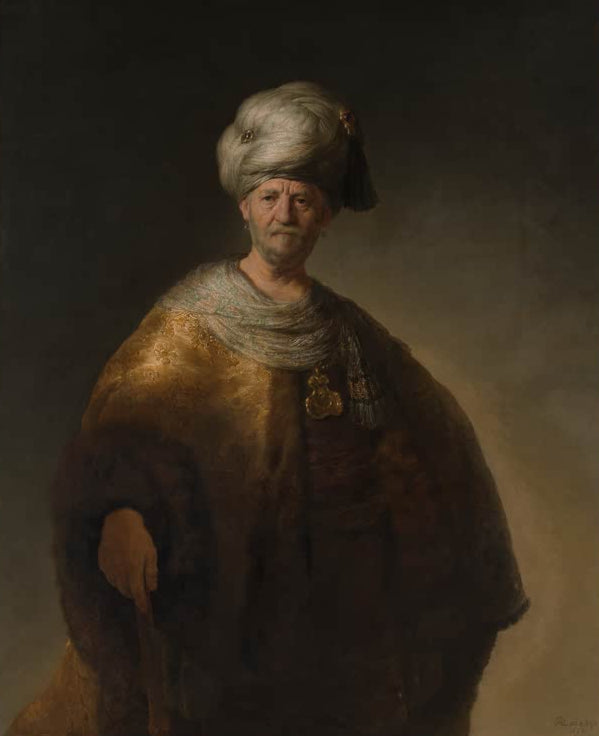 Kunstdruck „Mann im orientalischen Kostüm (Der noble Slawe)“ von Rembrandt van Rijn