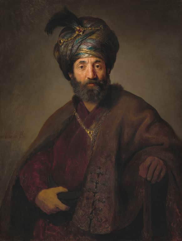 Kunstdruck „Mann in orientalischer Tracht“ von Rembrandt van Rijn