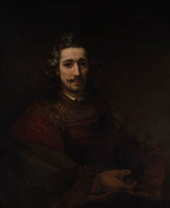 Kunstdruck Mann mit Lupe von Rembrandt van Rijn