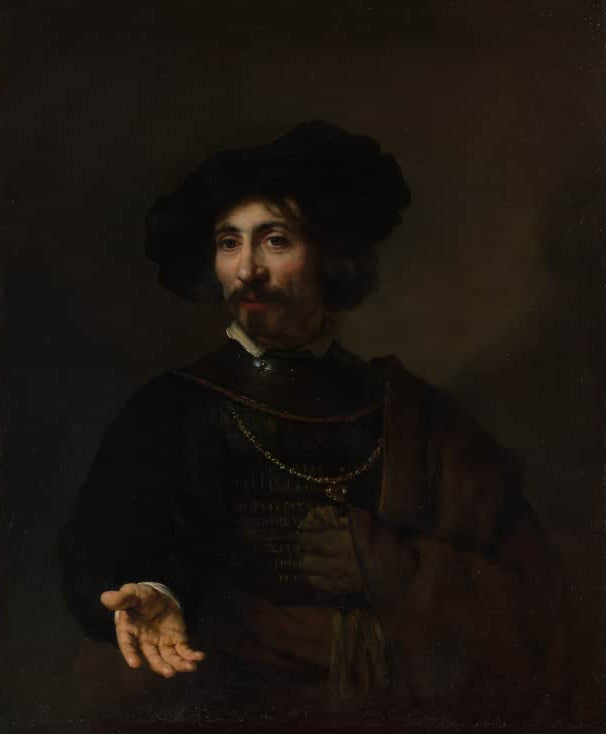 Kunstdruck „Mann mit einem Stahl-Ringkragen“ von Rembrandt van Rijn