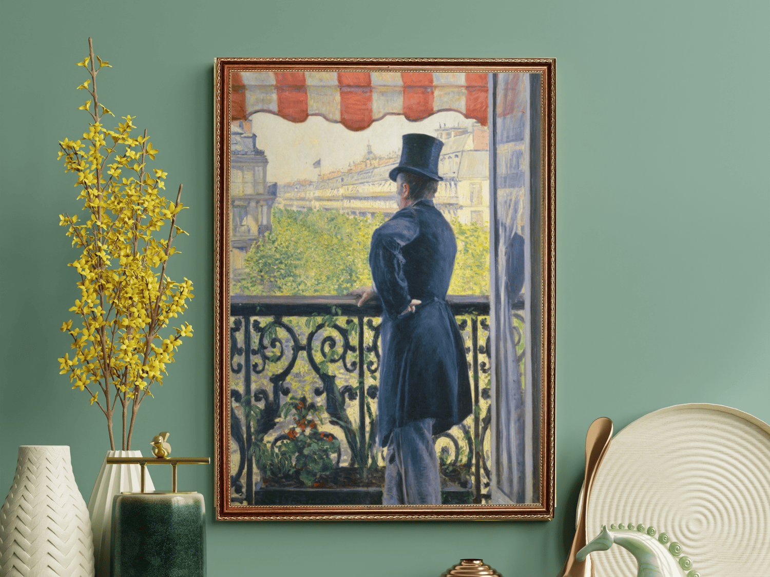 Mann auf einem Balkon | Gustave Caillebotte