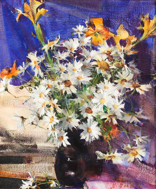 Kunstdruck Margeriten von Nikolai Iwanowitsch Feschin