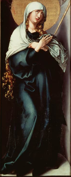 Kunstdruck von „Maria als Schmerzensmutter“ von Albrecht Dürer. Bewegende Darstellung der trauernden Maria aus der Renaissance, in Deutschland handgefertigt.