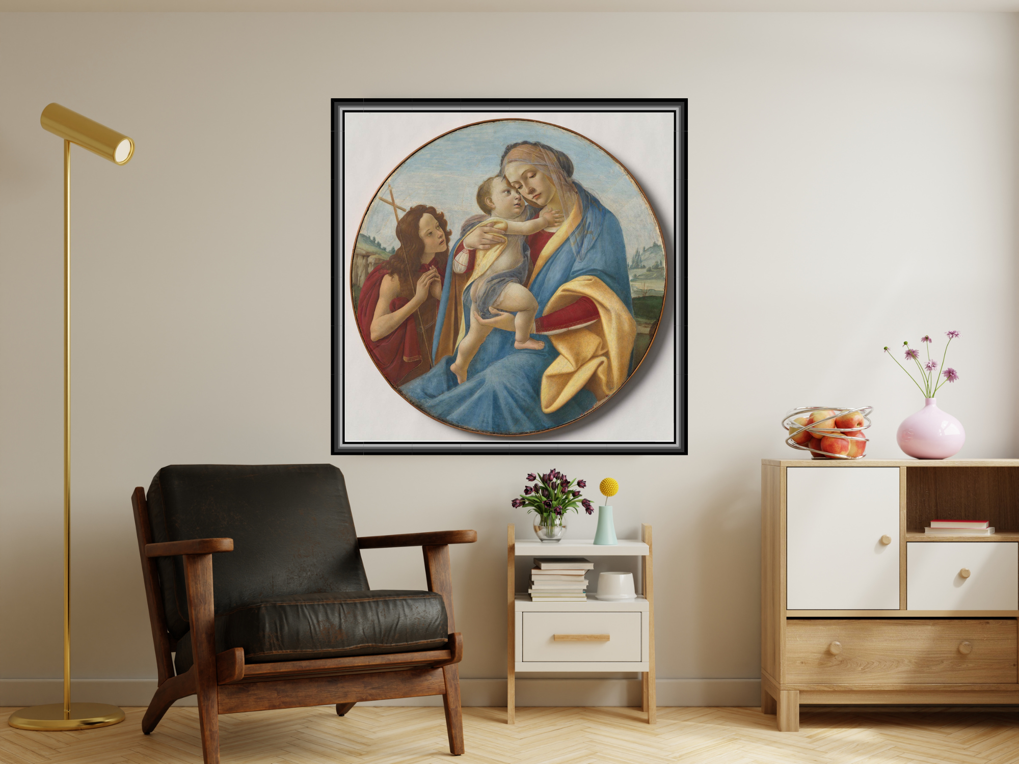 Maria mit dem Kind und dem jungen Johannes dem Täufer | Sandro Botticelli