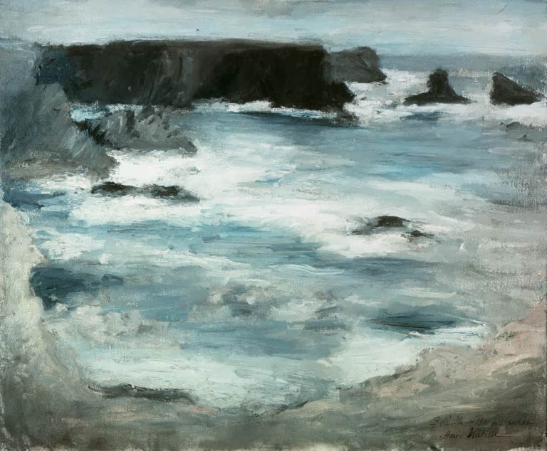 Kunstdruck des Gemäldes „Marine. Belle-Ile“ von Henri Matisse, erhältlich als Poster oder Leinwand, optional gerahmt, in Deutschland von Hand gefertigt.