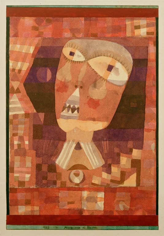 Kunstdruck „Marionette im Fenster“ von Paul Klee, handgefertigt in Deutschland