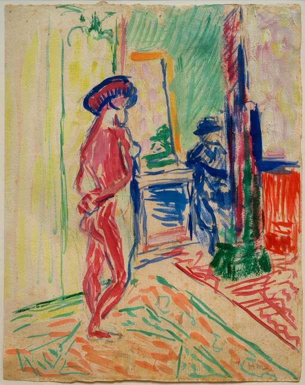 Kunstdruck des Gemäldes „Marquet malt einen Akt (Im Atelier von Manguin)“ von Henri Matisse, erhältlich als Leinwand oder Poster, optional gerahmt, in Deutschland von Hand gefertigt.