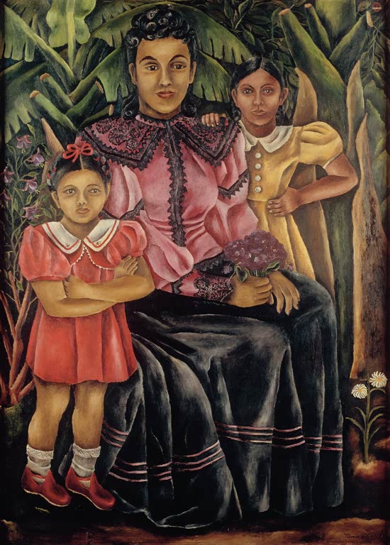 Kunstdruck „Meine Nichten“ von María Izquierdo mit ausdrucksstarker Darstellung zweier Mädchen