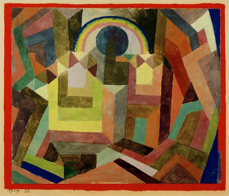 Kunstdruck „Mit dem Regenbogen“ von Paul Klee, handgefertigt in Deutschland