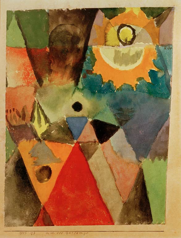 Kunstdruck „Mit der Gaslampe (Stilleben mit der Gaslampe)“ von Paul Klee, handgefertigt in Deutschland