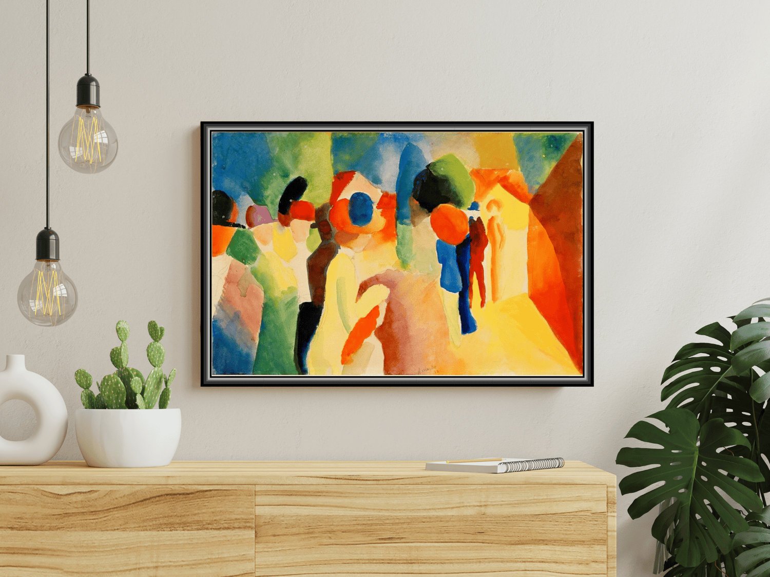 Mit gelber Jacke | August Macke