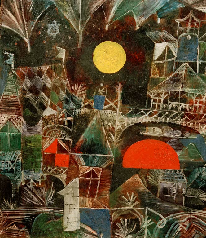 Kunstdruck „Mondauf-Sonnenuntergang“ von Paul Klee, handgefertigt in Deutschland