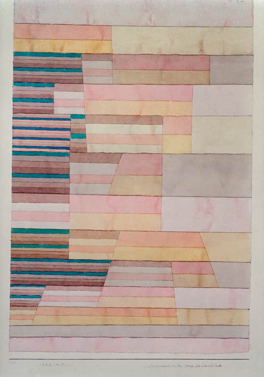 Kunstdruck „Monument an der Grenze des Fruchtlandes“ von Paul Klee
