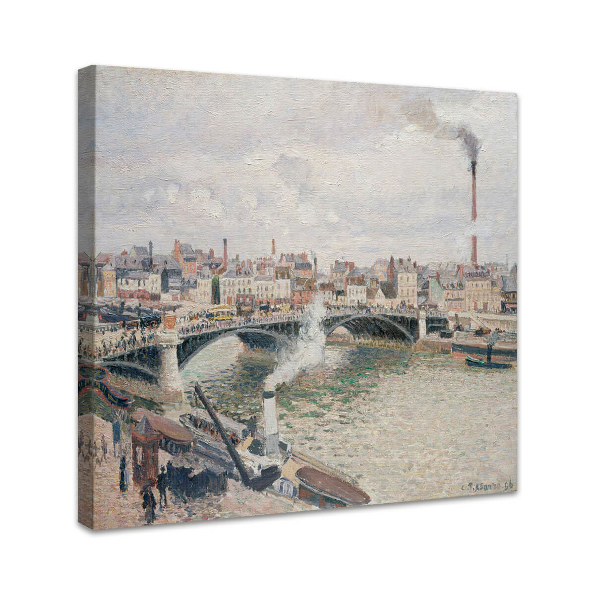 Morgen, ein bedeckter Tag, Rouen | Camille Pissarro