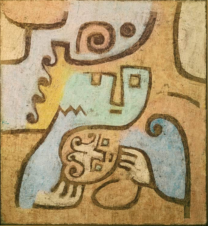 Kunstdruck „Mutter mit Kind“ von Paul Klee, handgefertigt in Deutschland