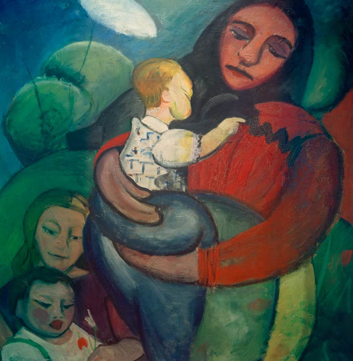Kunstdruck Mutter mit Kindern von Maria Marc