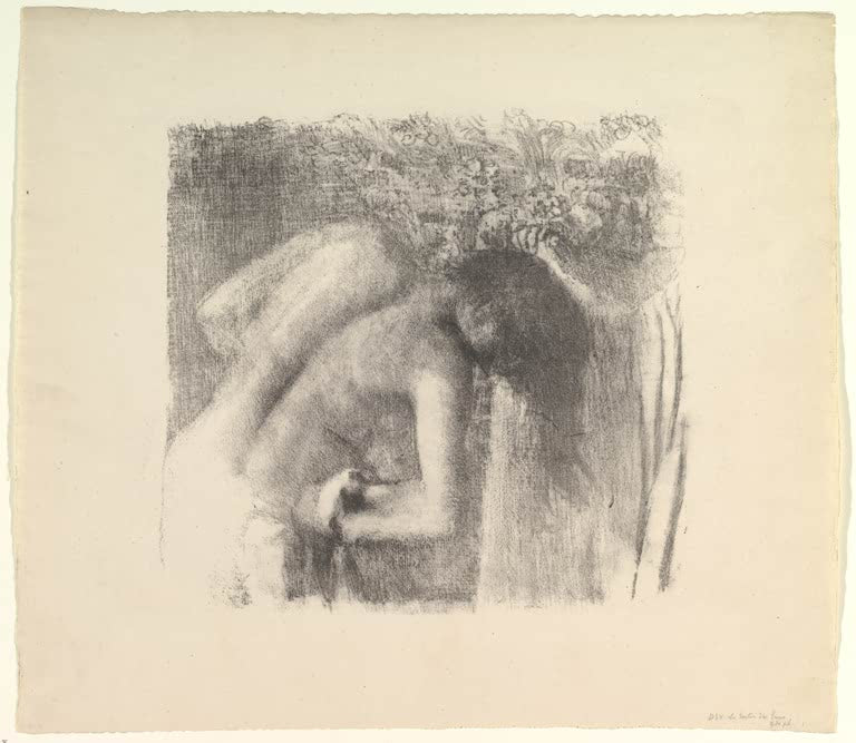 Kunstdruck von „Nach dem Bad (große Fassung)“ von Edgar Degas, handgefertigt in Deutschland als Leinwand oder Poster erhältlich