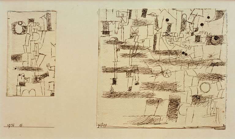 Kunstdruck „Nebel überziehn die untergehende Welt“ von Paul Klee, handgefertigt in Deutschland