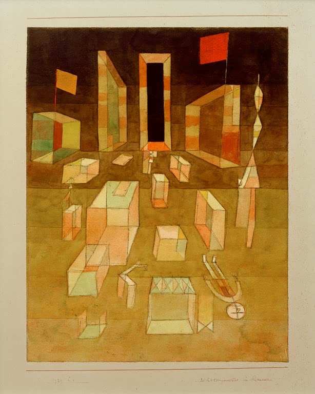 Kunstdruck „Nichtkomponiertes im Raum“ von Paul Klee, handgefertigt in Deutschland